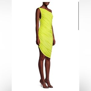 Norma Kamali Diana One Shoulder Dress with Asymmetrical hem